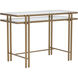 Lizette 43.75 X 19.25 inch Clear / Gold Desk